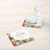 Boho Autumn Brautparty Rechteckiger Pappuntersetzer (Vor Ort)