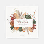 Boho Autumn Brautparty Serviette (Vorderseite)