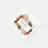 Boho Autumn Brautparty Serviette (Ecke)