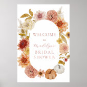 Boho Autumn Brautparty Welcome Sign Poster (Vorne)