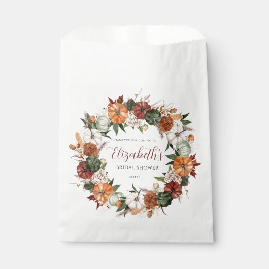 Boho Autumn Bridal Shower Geschenktütchen (Vorderseite)