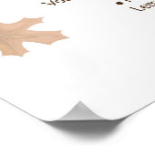 Boho Autumn Drinks Menu Wedding Sign Poster (Ecke)