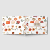 Boho Autumn Fall Pumpkin Pattern Gästebuch (Voll)