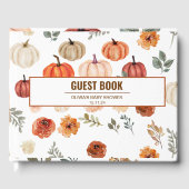 Boho Autumn Fall Pumpkin Pattern Gästebuch (Vorderseite)