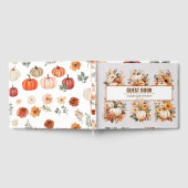 Boho Autumn Fall Pumpkin Pattern Gästebuch (Voll)