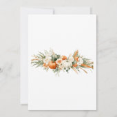 Boho Autumn Floral Arrangement Brautparty Einladung (Rückseite)