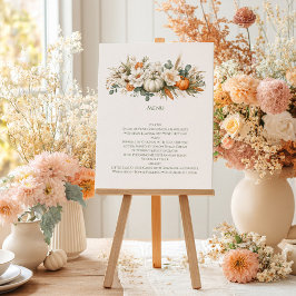 Boho Autumn Floral Arrangement menu Menükarte