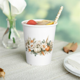 Boho Autumn Floral Arrangement Paper cup Pappbecher