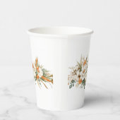 Boho Autumn Floral Arrangement Paper cup Pappbecher (Rechts)
