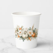 Boho Autumn Floral Arrangement Paper cup Pappbecher (Vorderseite)
