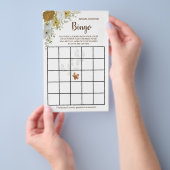 Boho Autumn Floral Brautparty Bingo Game Card F Flyer (Handgriff)