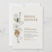Boho Autumn Floral Bridal Polterabend Einladung (Vorderseite)