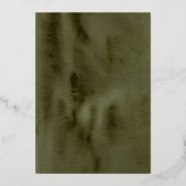 Boho Autumn Floral Geometric Frame Wedding Folieneinladung (Rückseite)