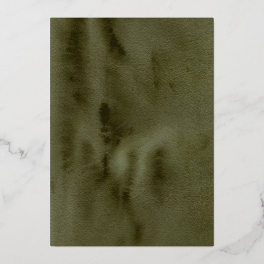 Boho Autumn Floral Geometric Frame Wedding Folieneinladung (Rückseite)