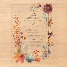 Boho Autumn Floral Vintage Fall Wedding