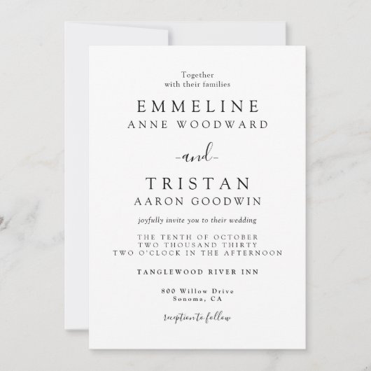 Boho Autumn Foliage | Botanische Hochzeit Einladung (Vorderseite)