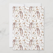 Boho Autumn Foliage | Botanische Hochzeit Einladung (Rückseite)