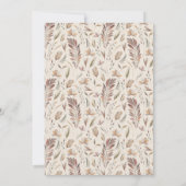 Boho Autumn Foliage | Botanische Hochzeit Einladung (Rückseite)