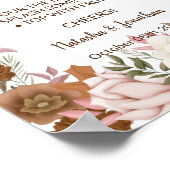 Boho Autumn Mimosa Bar Wedding Sign Poster (Ecke)