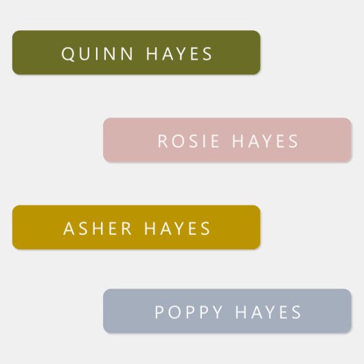 Boho Autumn Name Labels Etiketten (Gruppe)