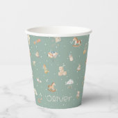 Boho Autumn Personalisiert Baby Dusche Paper Cup Pappbecher (Vorderseite)
