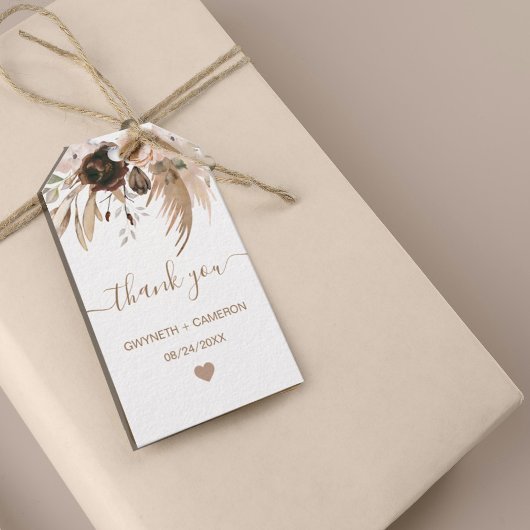 Boho Autumn Pumpkin Dusche Vielen Dank Geschenkanhänger