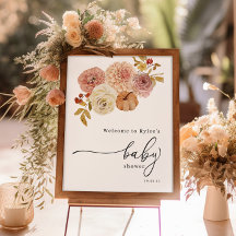 Boho Autumn Pumpkin Girl Babydusche