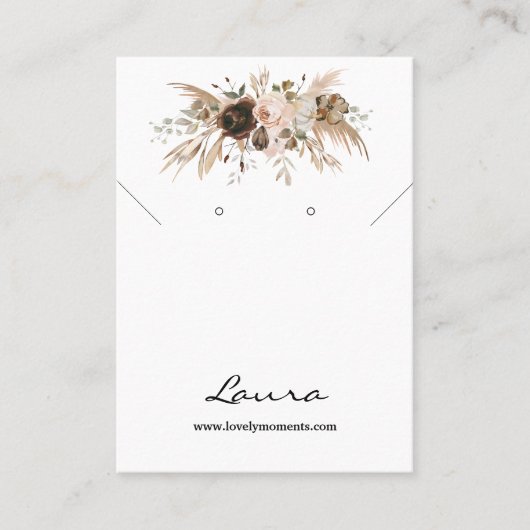 Boho Autumn Pumpkin Study Earring Visitenkarte (Vorderseite)