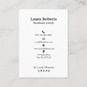 Boho Autumn Pumpkin Study Earring Visitenkarte (Rückseite)