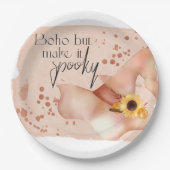 Boho Autumn Quote Pappteller (Vorderseite)