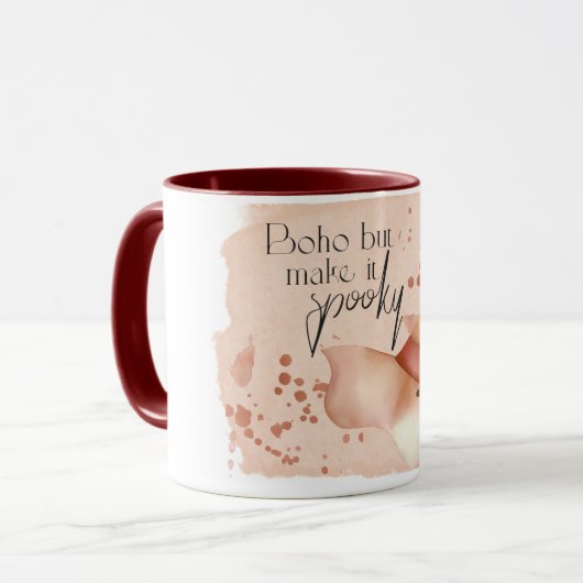 Boho Autumn Quote Tasse (Vorderseite Links)