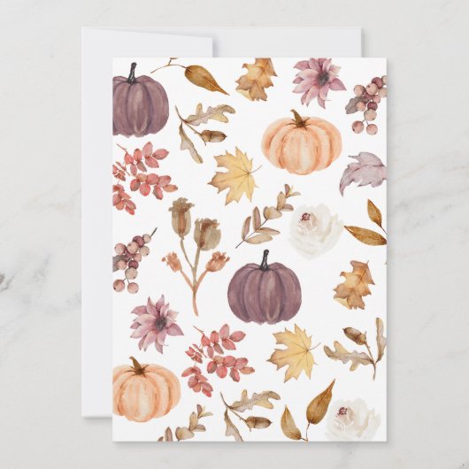 Boho Autumn Retirement Party Einladung (Rückseite)