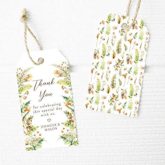 Boho Autumn Themed Hochzeit im Herbst danke Geschenkanhänger
