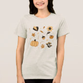 Boho Autumn-Themed Tri-Blend Shirt (Vorderseite)