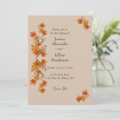 Boho Autumn Wedding Einladung (Stehend Vorderseite)