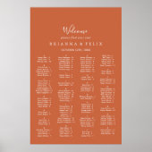 Boho Autumn Wedhabetical Seating Chart Poster (Vorne)