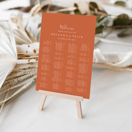 Boho Autumn Wedhabetical Seating Chart Poster