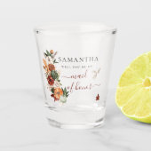 Boho Autumn | Werden Sie meine Trauzeugin sein? Schnapsglas (Vorderseite)