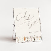 Boho Autumn Wildblume Beige Karten und Geschenke Z Poster