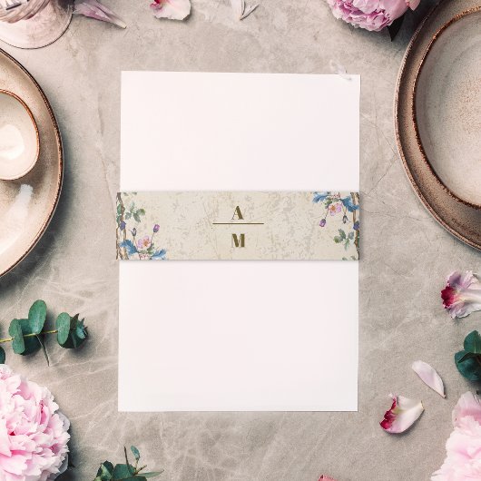 Boho Autumn Wildblume Botanical Wedding Einladungsbanderole