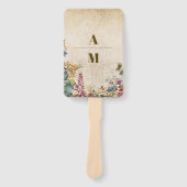 Boho Autumn Wildblume Botanical Wedding Fächer (Vorderseite)