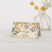 Boho Autumn Wildblume Botanical Wedding Platzkarte (Vorderseite)