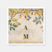 Boho Autumn Wildblume Botanical Wedding Serviette (Vorderseite)