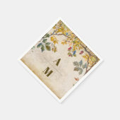 Boho Autumn Wildblume Botanical Wedding Serviette (Ecke)