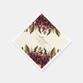 Boho Autumn Wildblume Botanical Wedding Serviette (Ecke)