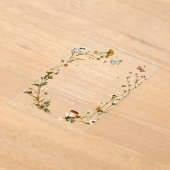 Boho Autumn Wildblume | Botanische Hochzeit Acryleinladungen (Ablage )