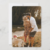 Boho Autumn Wildblume | Botanische Hochzeit Einladung (Rückseite)