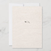 Boho Autumn Wildblume | Botanische Hochzeit Einladung (Rückseite)