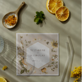 Boho Autumn Wildblume | Botanische Hochzeit Serviette