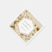 Boho Autumn Wildblume | Botanische Hochzeit Serviette (Ecke)